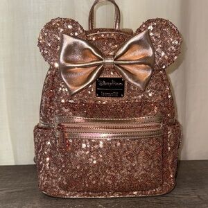Disney Rose Gold Sequin Backpack